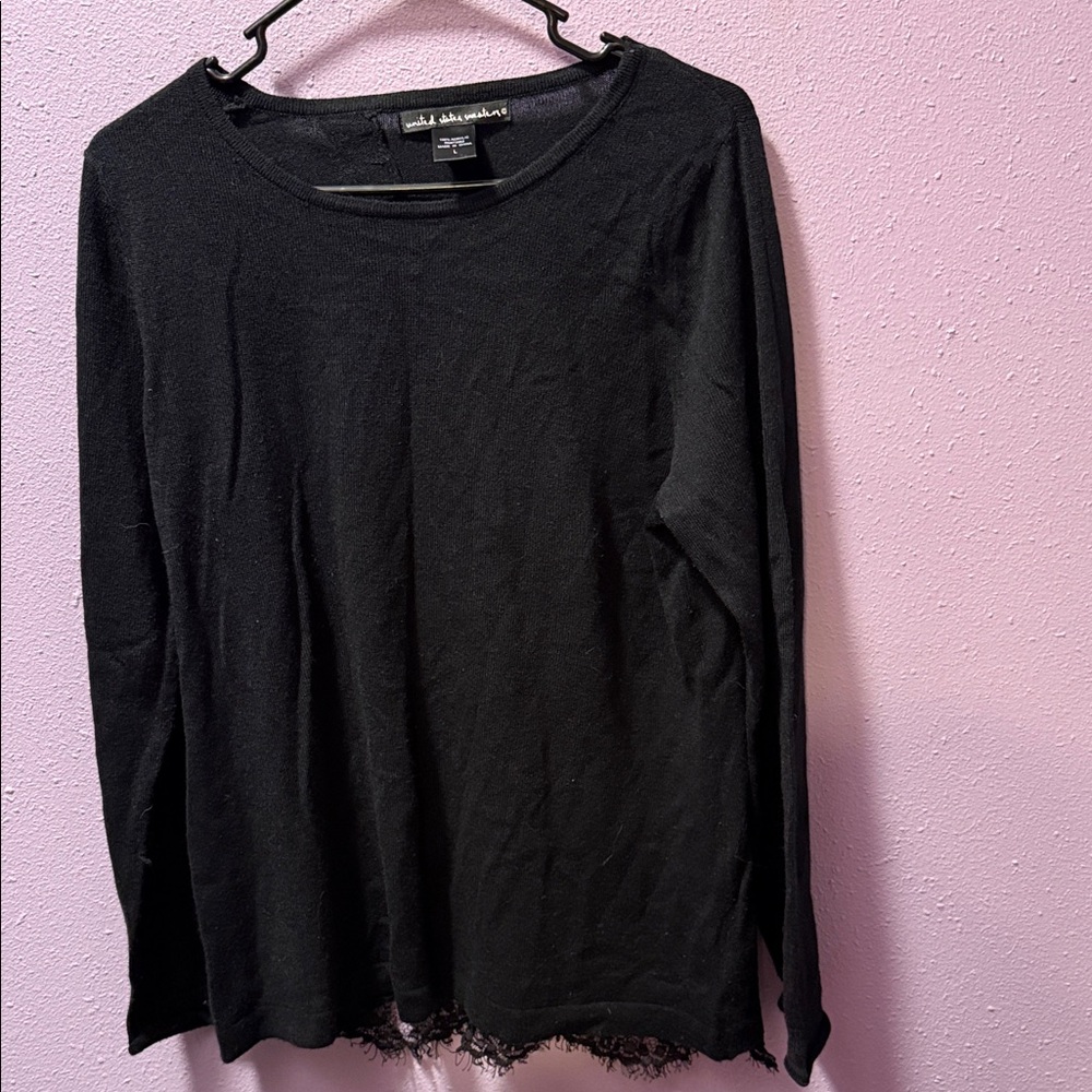 United States Sweaters Black Long Sleeve Top